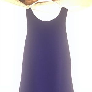 Blue bodycon dress with crisscross open back